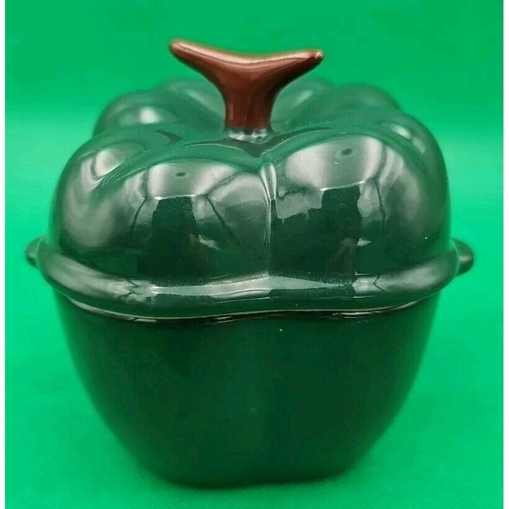 Technique KF144 Ceramic Small Casserole Dish With Lid‎ Green Pepper